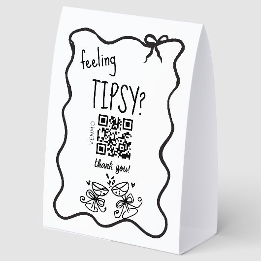 Plaque De Table Feeling tipsy virtual tip bartender (Recto)
