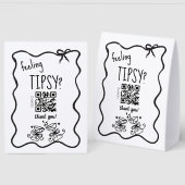 Plaque De Table Feeling tipsy virtual tip bartender (Recto/Verso)