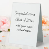 Plaque De Table Félicitations classe d'ajouter le nom d'année scol (In SItu (Mariage))