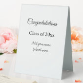 Plaque De Table Félicitations de graduation simples clas d'ajout m (In SItu (Mariage))