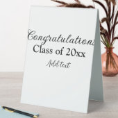 Plaque De Table Félicitations de graduation simples clas d'ajout m (En SItu (Tableau))