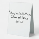 Plaque De Table Félicitations de graduation simples clas d'ajout m (Verso)