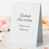 Plaque De Table Félicitations de graduation simples clas d'ajout m (In SItu (Mariage))