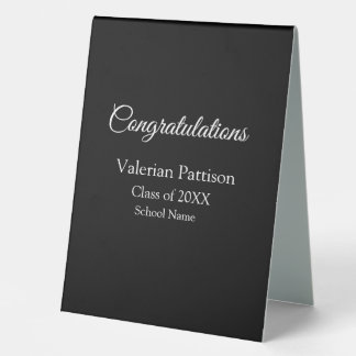 Plaque De Table Félicitations diplômé ajouter le nom de l'école si