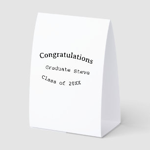 Plaque De Table Félicitations diplômé nom promotion 20XX type w