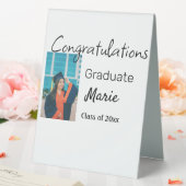 Plaque De Table Félicitations graduation ajouter nom année texte p (In SItu (Mariage))