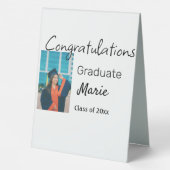 Plaque De Table Félicitations graduation ajouter nom année texte p (Verso)