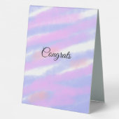 Plaque De Table Félicitations minimales simples ajoutez votre nom  (Verso)