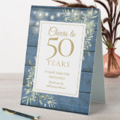 Plaque De Table Félicitations pour les 50 ans d'anniversaire Rusti (En SItu (Tableau))
