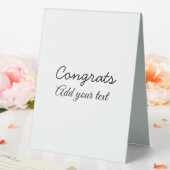 Plaque De Table Félicitations simples et minimales rajoutez votre  (In SItu (Mariage))