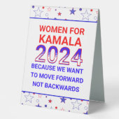 Plaque De Table Femmes pour l'élection de Kamala Harris 2024 (Recto)