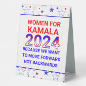 Plaque De Table Femmes pour l'élection de Kamala Harris 2024 (Verso)