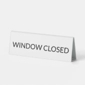 Plaque De Table Fenêtre fermée en blanc (Verso)