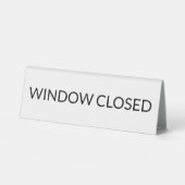 Plaque De Table Fenêtre fermée en blanc (Recto)