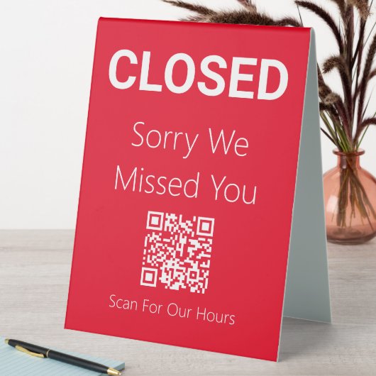 Plaque De Table Fermé Désolé Nous Avons Manqué Vous Ouvrez Bienven (En SItu (Tableau))