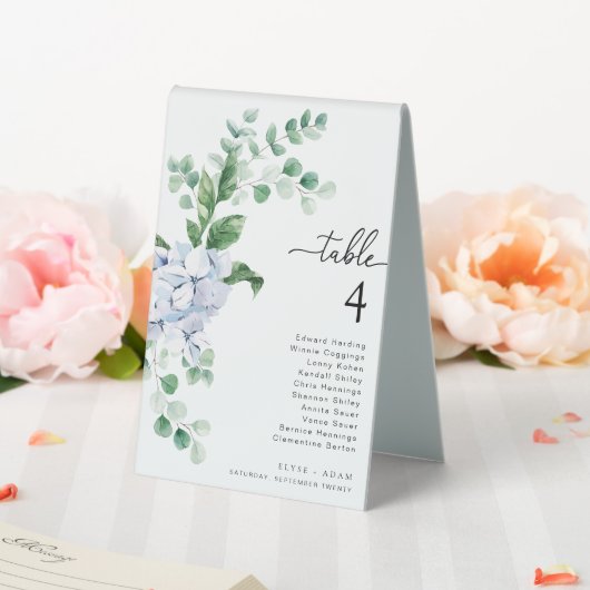 Plaque De Table Ferras Blue Hydrangea Mariage Numéro de table (In SItu (Mariage))