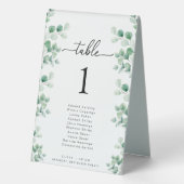 Plaque De Table Ferras Greenery Mariage Numéro de table (Verso)