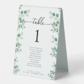 Plaque De Table Ferras Greenery Mariage Numéro de table (Recto)