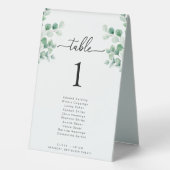 Plaque De Table Ferras Greenery Mariage Numéro de table (Verso)