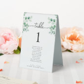 Plaque De Table Ferras Greenery Mariage Numéro de table (In SItu (Mariage))