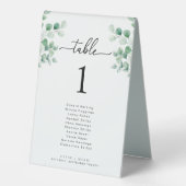 Plaque De Table Ferras Greenery Mariage Numéro de table (Recto)