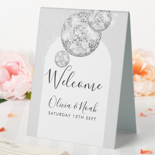 Plaque De Table Fête de fiançailles boule disco  (In SItu (Mariage))