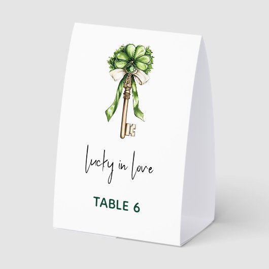 Plaque De Table Fête de mariage pour la Saint-Patrick (Verso)