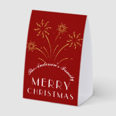 Plaque De Table Fête de Noël Joyeuse Chaleureuse et Gaie (Verso)