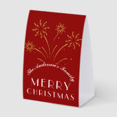 Plaque De Table Fête de Noël Joyeuse Chaleureuse et Gaie (Recto)