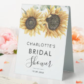 Plaque De Table Fête des mariées d'aquarelle florale de tournesol (In SItu (Mariage))