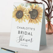 Plaque De Table Fête des mariées d'aquarelle florale de tournesol (En SItu (Tableau))