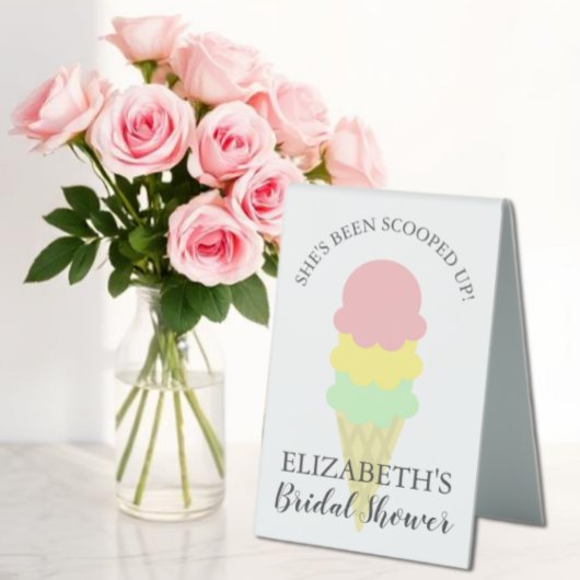 Plaque De Table Fête des mariées de crème glacée récupérée