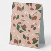 Plaque De Table Fête des mariées de fraises d'été personnalisée (Verso)