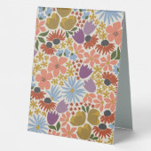 Plaque De Table Fête des mariées ou Mariage floral (Verso)