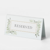 Plaque De Table Feuillage élégant et moderne réservé (Recto)