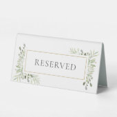 Plaque De Table Feuillage élégant et moderne réservé (Verso)