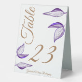 Plaque De Table Feuillage pourpre Quinceañera (Recto)