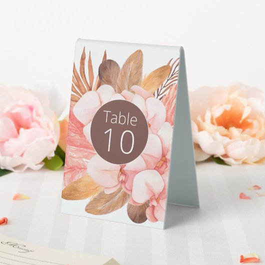 Plaque De Table Feuilles de fleurs Boho hiver Mariage de plume (In SItu (Mariage))