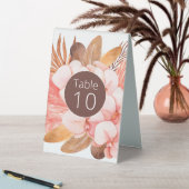 Plaque De Table Feuilles de fleurs Boho hiver Mariage de plume (En SItu (Tableau))