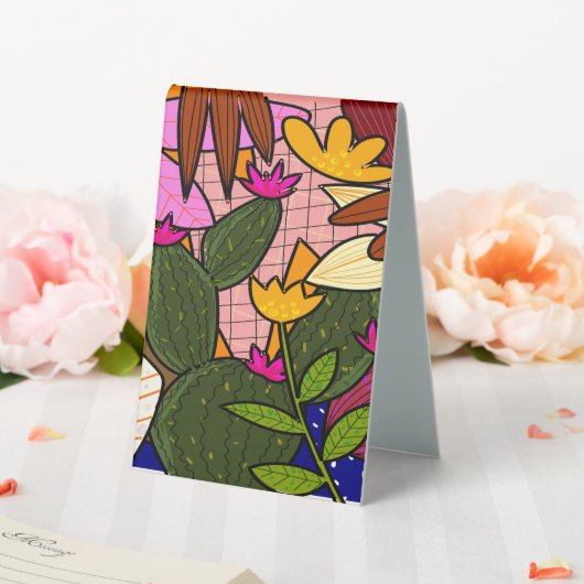 Plaque De Table feuilles tropicaux Abstraits et fleurs (In SItu (Mariage))