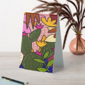 Plaque De Table feuilles tropicaux Abstraits et fleurs (En SItu (Tableau))