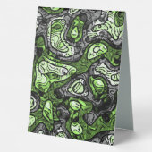 Plaque De Table Fier trippy grunge funky abstrait agender Pride (Verso)