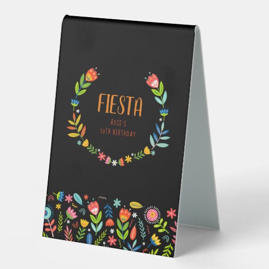 Plaque De Table Fiesta florale (Recto)