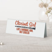Plaque De Table Fille clarinette comme une fille normale mais plus (En SItu (Tableau))