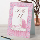Plaque De Table Fille de bébé customisée (En SItu (Tableau))