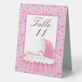 Plaque De Table Fille de bébé customisée (Verso)