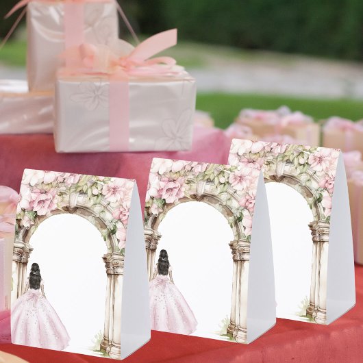 Plaque De Table Fille princesse robe fête DIY écrivez votre propre