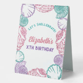 Plaque De Table Filles Coquillages Anniversaire (Recto)