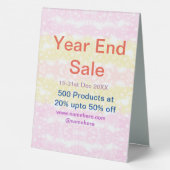Plaque De Table Fin de l'année vente promotion d'entreprise offre (Verso)
