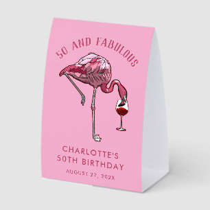 Plaque De Table Flamingo Personnalisé Cadeau Spécial 50e Anniversa